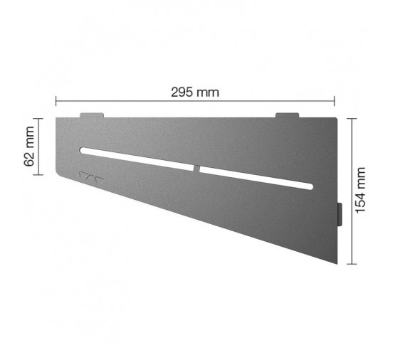 Tablette d'angle de douche SHELF-E-S3 29.5x15.4cm PURE D7 SCHLUTER - 10