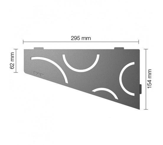 Tablette d'angle de douche SHELF-E-S3 29.5x15.4cm CURVE D6 SCHLUTER - 13