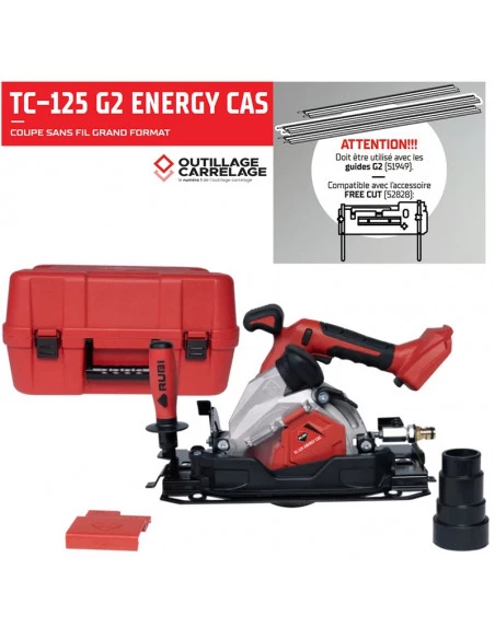 Scie circulaire TC-125 G2 18V CAS (8500 tours/min) sans batterie, ni chargeur RUBI - 1
