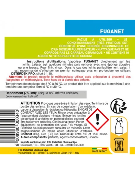 Nettoyant joint puissant 750ml en spray FUGANET FILA - 2