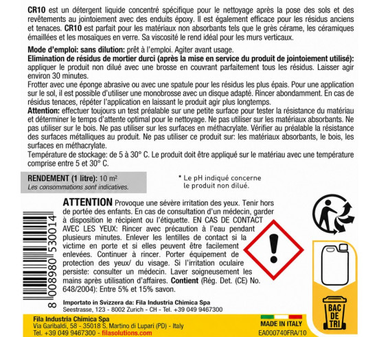 Nettoyant pour résidus époxy 1L CR10 FILA - 4