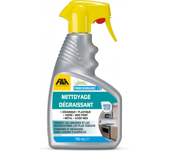 Nettoyant dégraissant puissant 750ml en spray (mousse active) POWER DEGREASER FILA - 1