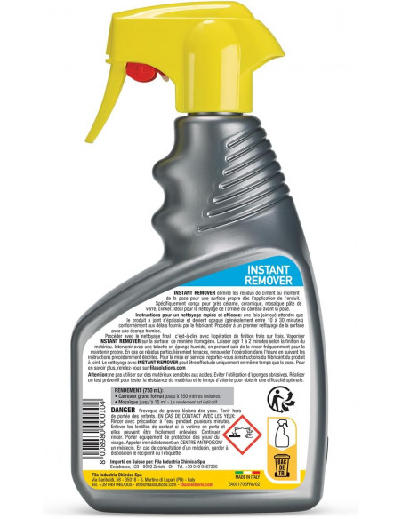 Nettoyant instantané pour enduit de ciment 750ml en spray INSTANT REMOVER FILA - 2