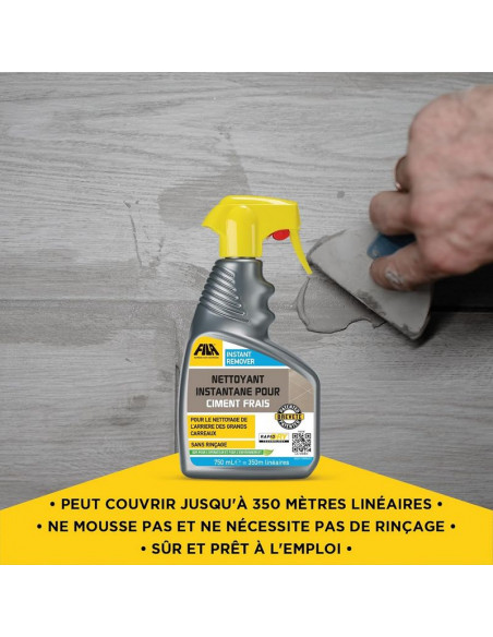 Nettoyant instantané pour enduit de ciment 750ml en spray INSTANT REMOVER FILA - 5