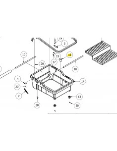 Bouchon de rechange pour bac pedalo n°12 sur l'éclaté (pièce détachée) RAIMONDI - 1