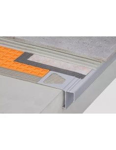Profilé de rive 2.5ML BARA-RAK Gris métallique (GM) SCHLUTER - 1 2