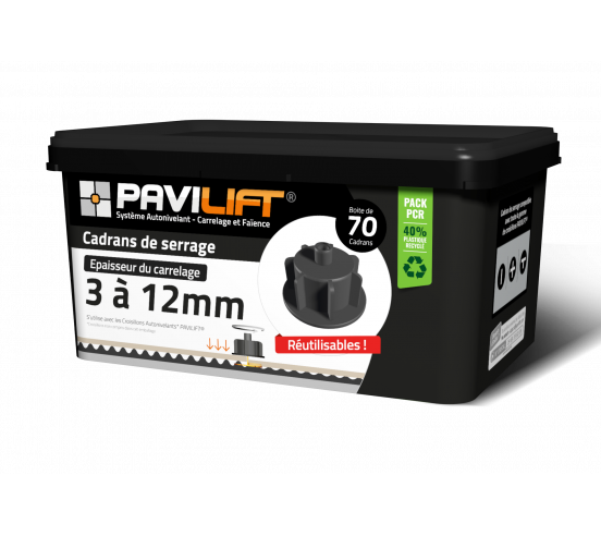 70 Cadrans de serrage PAVILIFT Noir (3 à 12mm) - 1