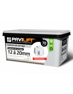 70 Cadrans de serrage PAVILIFT Blanc (12 à 20mm) - 1