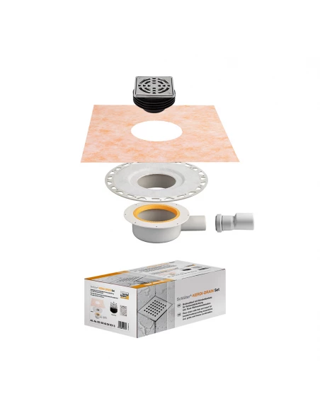 Kit Kerdi-Drain sortie horizontale Avec grille SCHLUTER - 4