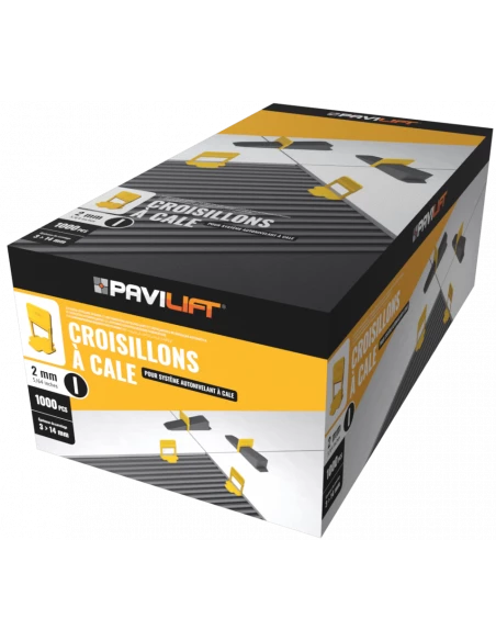 1000 Croisillons autonivelants à cale en "I" 2mm (carrelage de 3 à 14mm) - 1