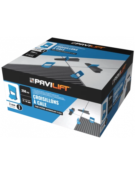 250 Croisillons autonivelants à cale en "I" 3mm (carrelage de 3 à 14mm) - 1