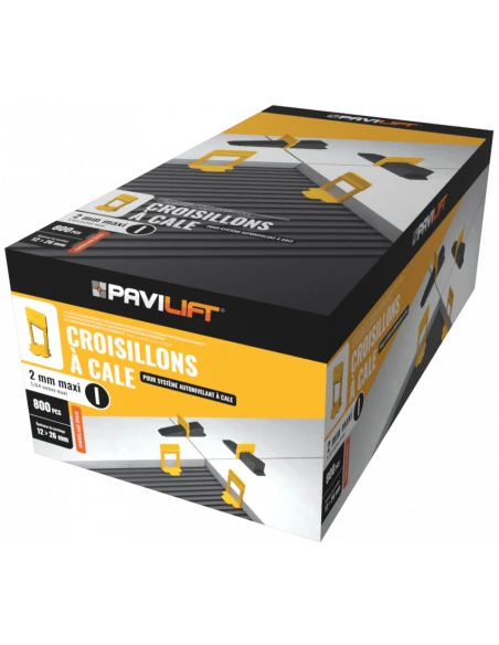 700 Croisillons autonivelants "MAXI" à cale en "I" 2mm (carrelage de 12 à 26mm) - 1