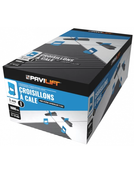 1000 Croisillons autonivelants à cale en "I" 3mm (carrelage de 3 à 14mm) - 1