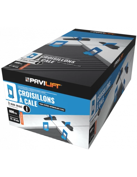 700 Croisillons autonivelants "MAXI" à cale en "I" 3mm (carrelage de 12 à 26mm) - 1