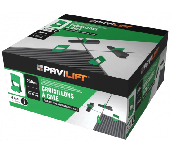 250 Croisillons autonivelants à cale en "I" 4mm (carrelage de 3 à 14mm) - 1