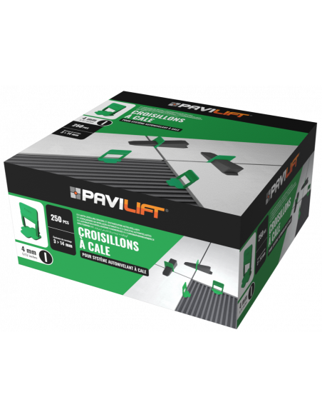 250 Croisillons autonivelants à cale en "I" 4mm (carrelage de 3 à 14mm) - 1