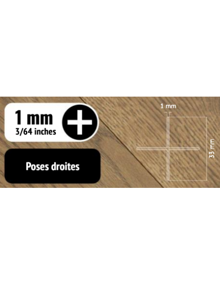 Sachet de 300 croisillons  en "+" 1mm Pavilift - 3