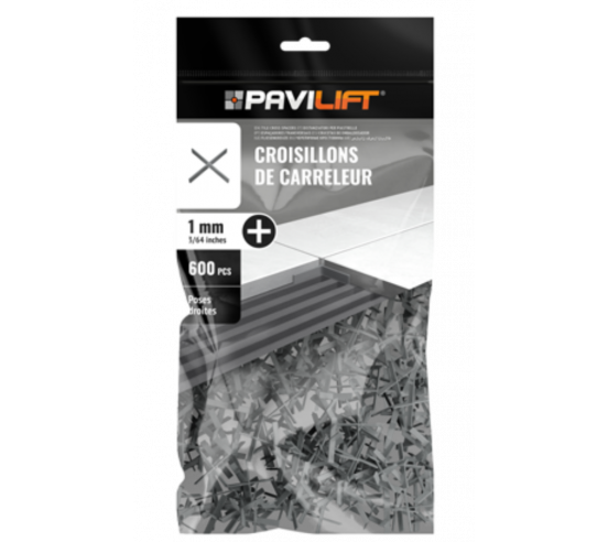 Sachet de 600 croisillons  en "+" 1mm Pavilift - 1