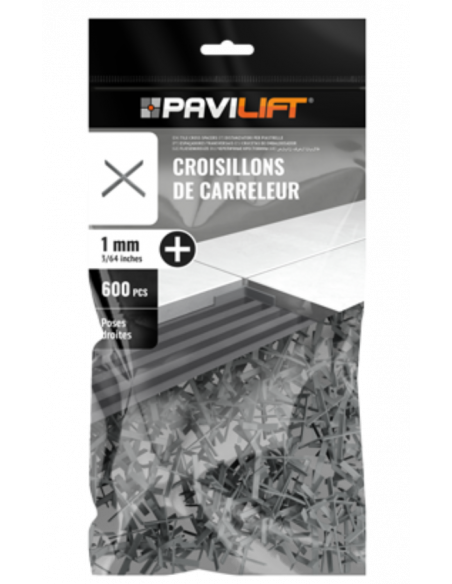 Sachet de 600 croisillons  en "+" 1mm Pavilift - 1