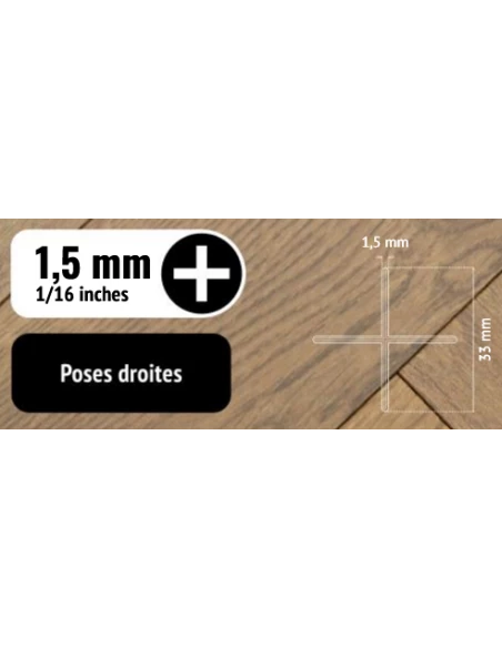 Sachet de 300 croisillons  en "+" 1,5mm Pavilift - 3