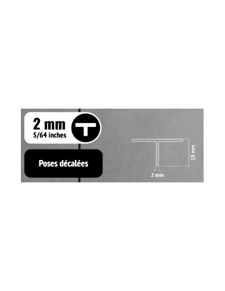 Sachet de 250 croisillons  en "T" 2mm Pavilift - 3
