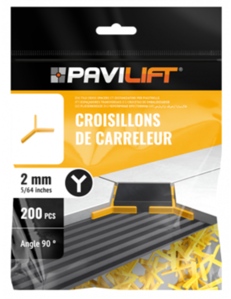 Sachet de 100 croisillons autonivelants 2 mm en + Pavilift®