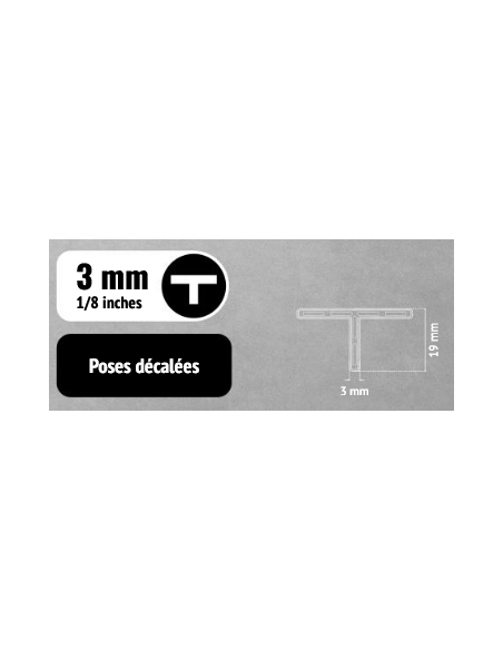 Sachet de 250 croisillons  en "T" 3mm Pavilift - 3