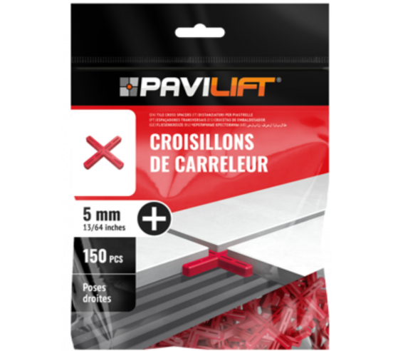 Sachet de 150 croisillons  en "+" 5mm Pavilift - 1