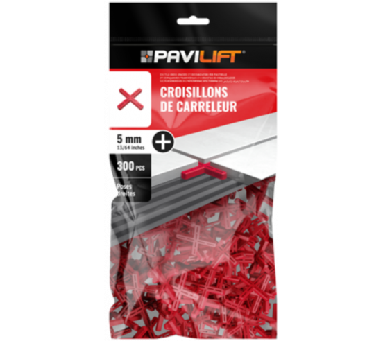 Sachet de 300 croisillons  en "+" 5mm Pavilift - 1