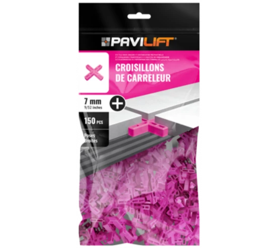 Sachet de 150 croisillons  en "+" 7mm Pavilift - 1