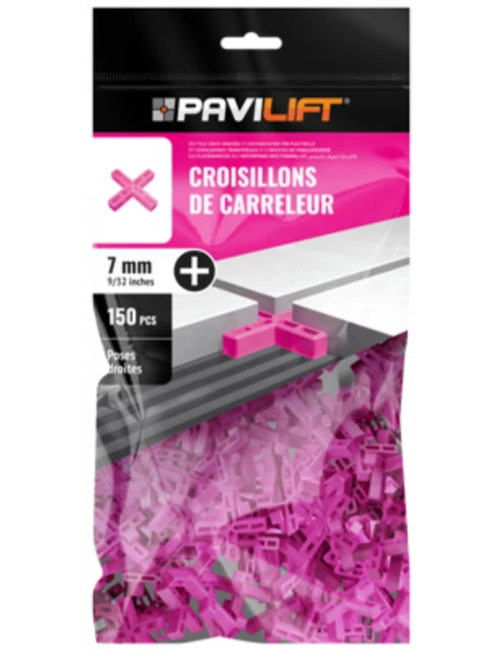 Sachet de 150 croisillons  en "+" 7mm Pavilift - 1