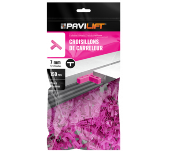 Sachet de 150 croisillons  en "T" 7mm Pavilift - 1
