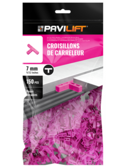 Sachet de 150 croisillons  en "T" 7mm Pavilift - 1