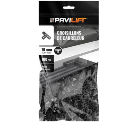 Sachet de 100 croisillons  en "T" 10mm Pavilift - 1