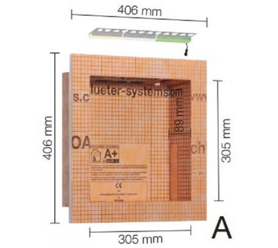 Kit niche avec éclairage Led - Kerdi Board NLT 305 x 305 x 89 mm SCHLUTER - 1