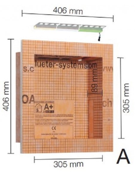 Kit niche avec éclairage Led - Kerdi Board NLT 305 x 305 x 89 mm SCHLUTER - 1
