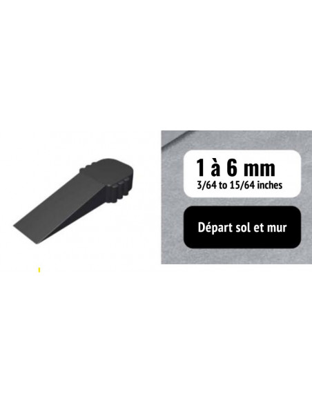 150 Cales d'ajustement de carreleur biseautées / 0 à 6 mm PAVILIFT - 1