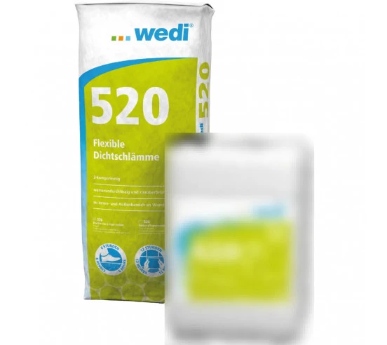 Enduit d'étanchéité flexible 520 bicomposant composant A 20kg WEDI - 1
