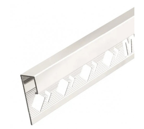 Profilé d'arrêt SQUARE 10mm Alu Brillant 2m50 Mat Inter - 1