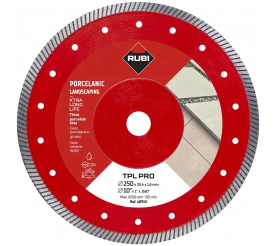 Disque diamant grès cérame TURBO - TPL-EXT PRO RUBI - 1