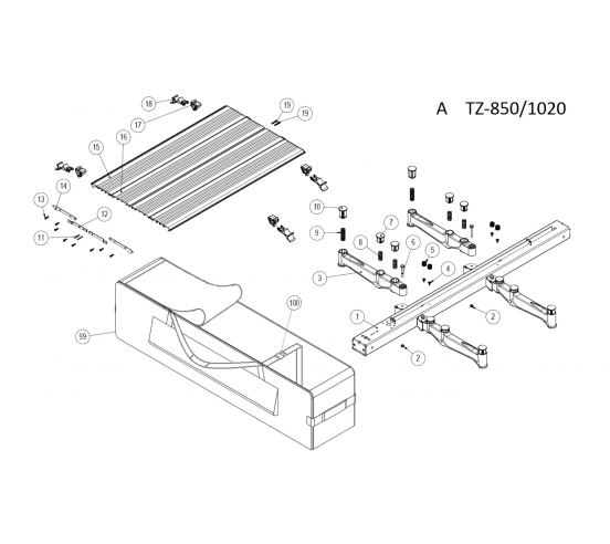 capuchon plastique TZ  numéro 10  sur vue eclatée Coupe carreaux TZ RUBI (piece détachée) - 1