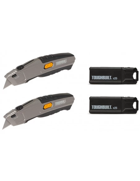 Paquet de 2 cutters à chargement automatique+50 lames TB-H4S52-20 TOUGHBUILT - 1