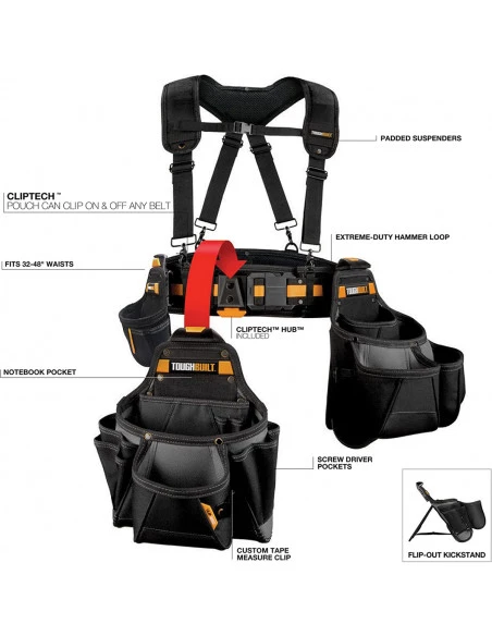 Ensemble porte-outils 5 pcs Ouvrier qualifié TB-CT-101-5P TOUGHBUILT - 2