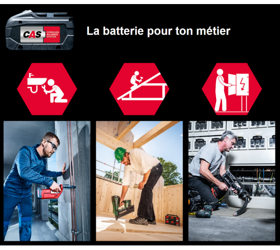 Batterie CAS LiPOWER 18V 5.2AH RUBI - 2