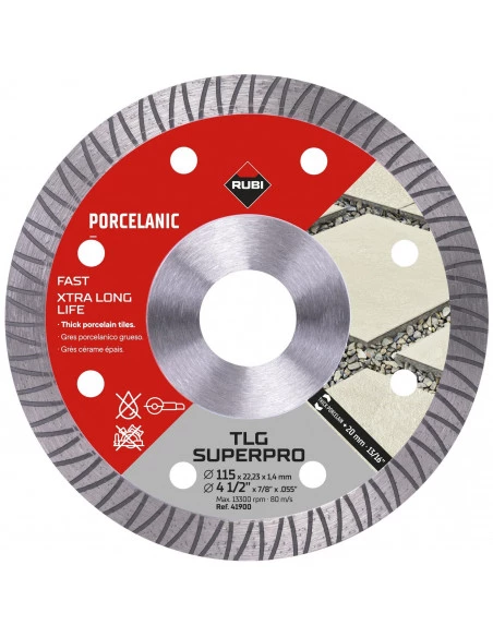 Disque diamant grès cérame TURBO - TLG-EXT SUPERPRO RUBI - 1
