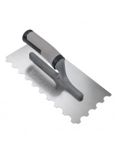 Peigne en acier inoxydable demi-lune château manche bi-matiere BELLOTA - 1