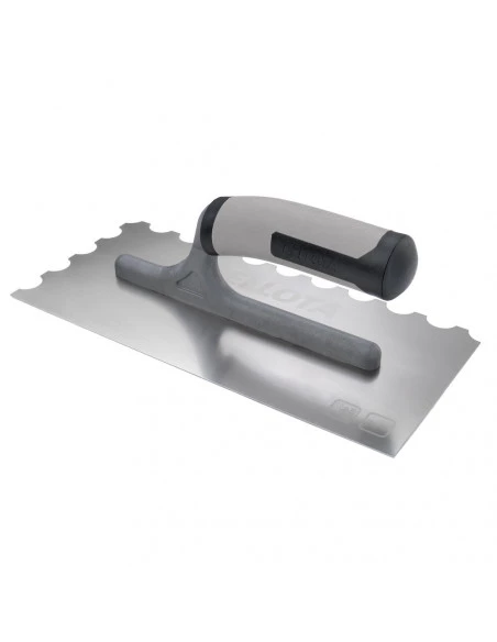 Peigne en acier inoxydable demi-lune château manche bi-matiere BELLOTA - 4