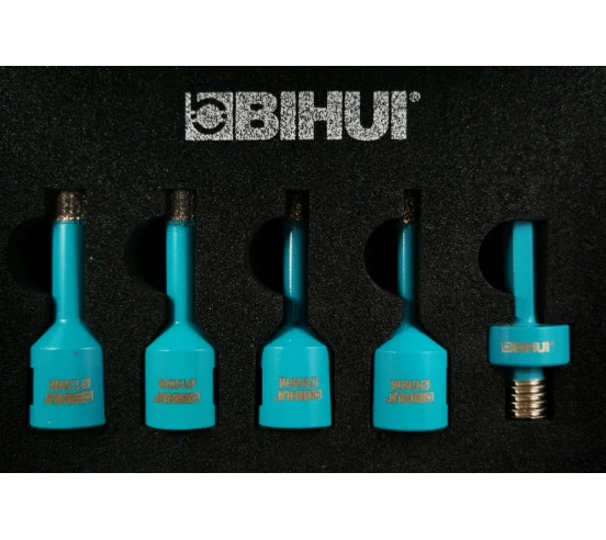 Coffret de trépan mini (M14), diamètres 6, 8, 10, 12 et adaptateur hexagonal - 3