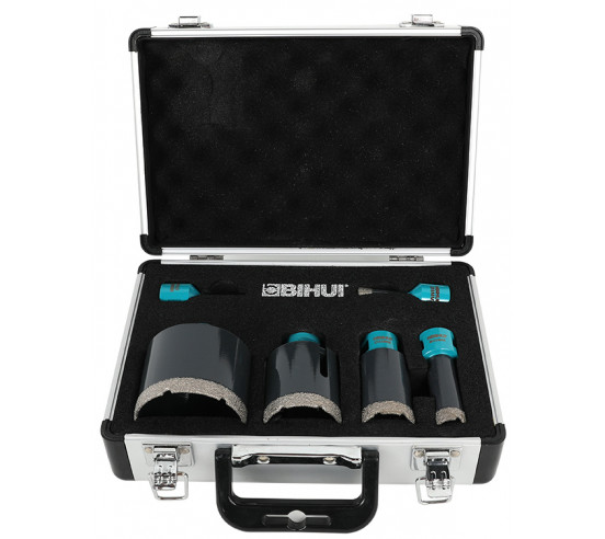 Coffret de trépans diamantés maxi (M14), diamètres 6, 8, 20, 35, 50, 70 - 5