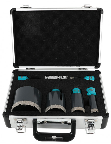 Coffret de trépans diamantés maxi (M14), diamètres 6, 8, 20, 35, 50, 70 - 5